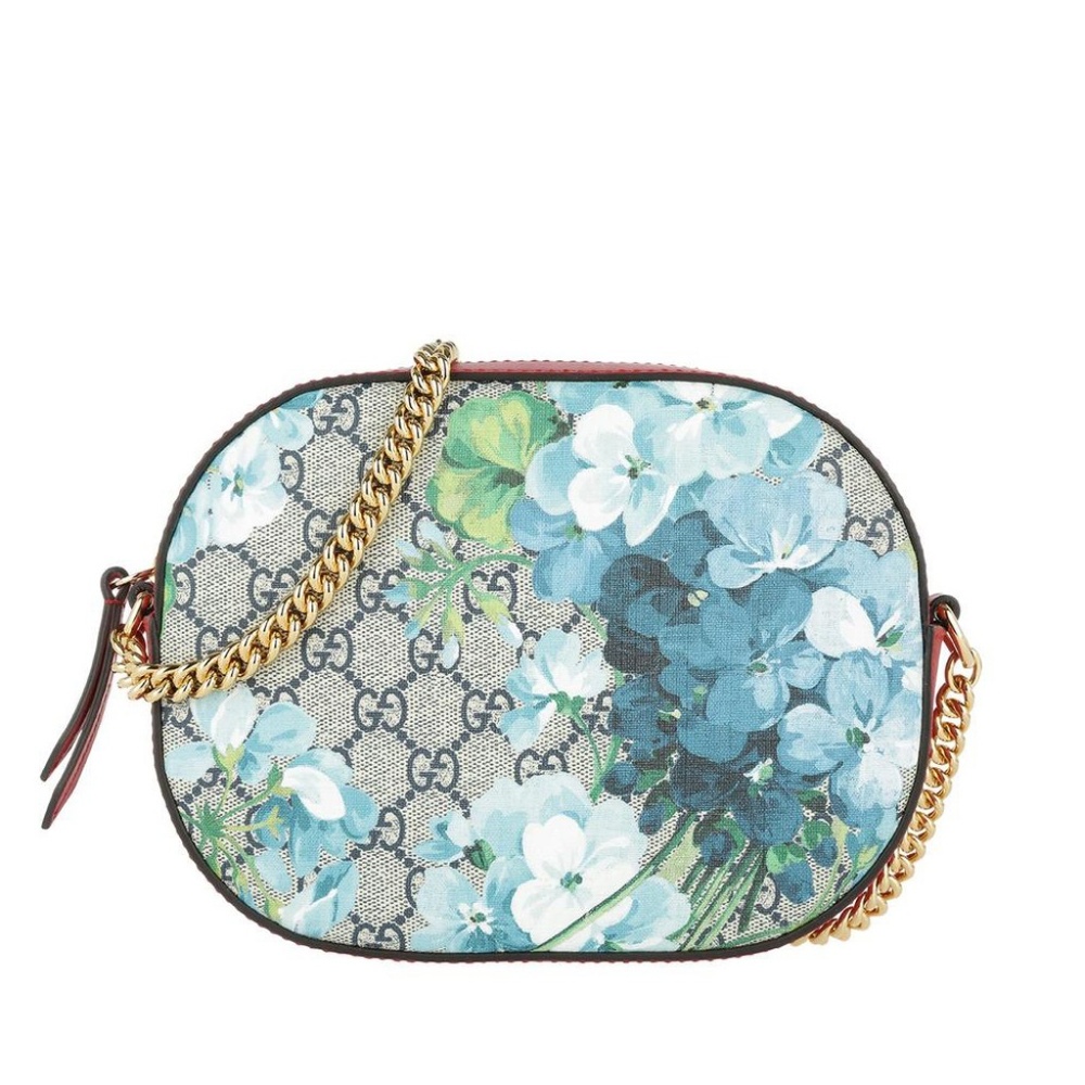 Gucci Beige/Red Canvas/Leather Blooms 409535 Blue - Picture 2 of 7